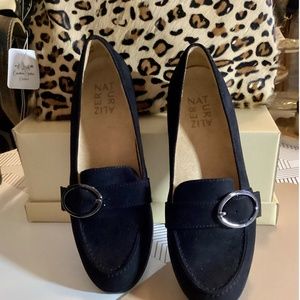 NEW Naturalizer Mina Faux Suede Comfortable Buckle Loafer
